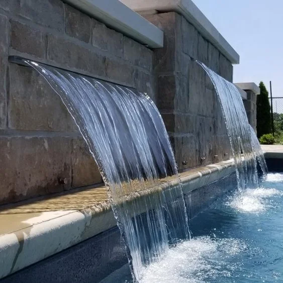 Swimming pool acrylic waterfall water fountain nozzle jet for sale