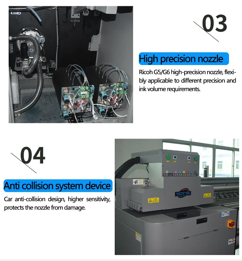 Yotta R5000 5m UV Roll To Roll UV Printer Large format self-adhesive VInyl roll carpet pattern printer