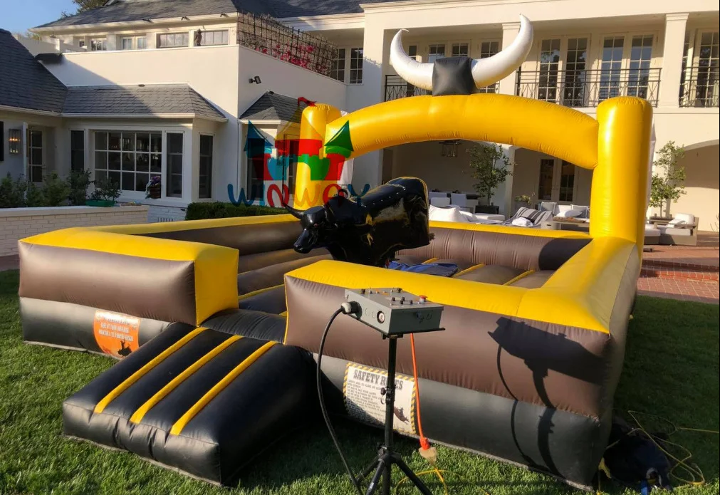 Customs Interactive Games Party Events Kids Adult Rodeo Ride Machine Rent Riding Rental Inflatable Mechanical Bull for Sale