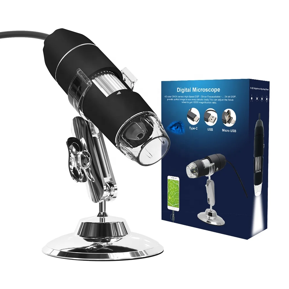 0.3MP 1000x microscope for kids 480P Electronic Magnifier Lab Research USB Digital Microscope