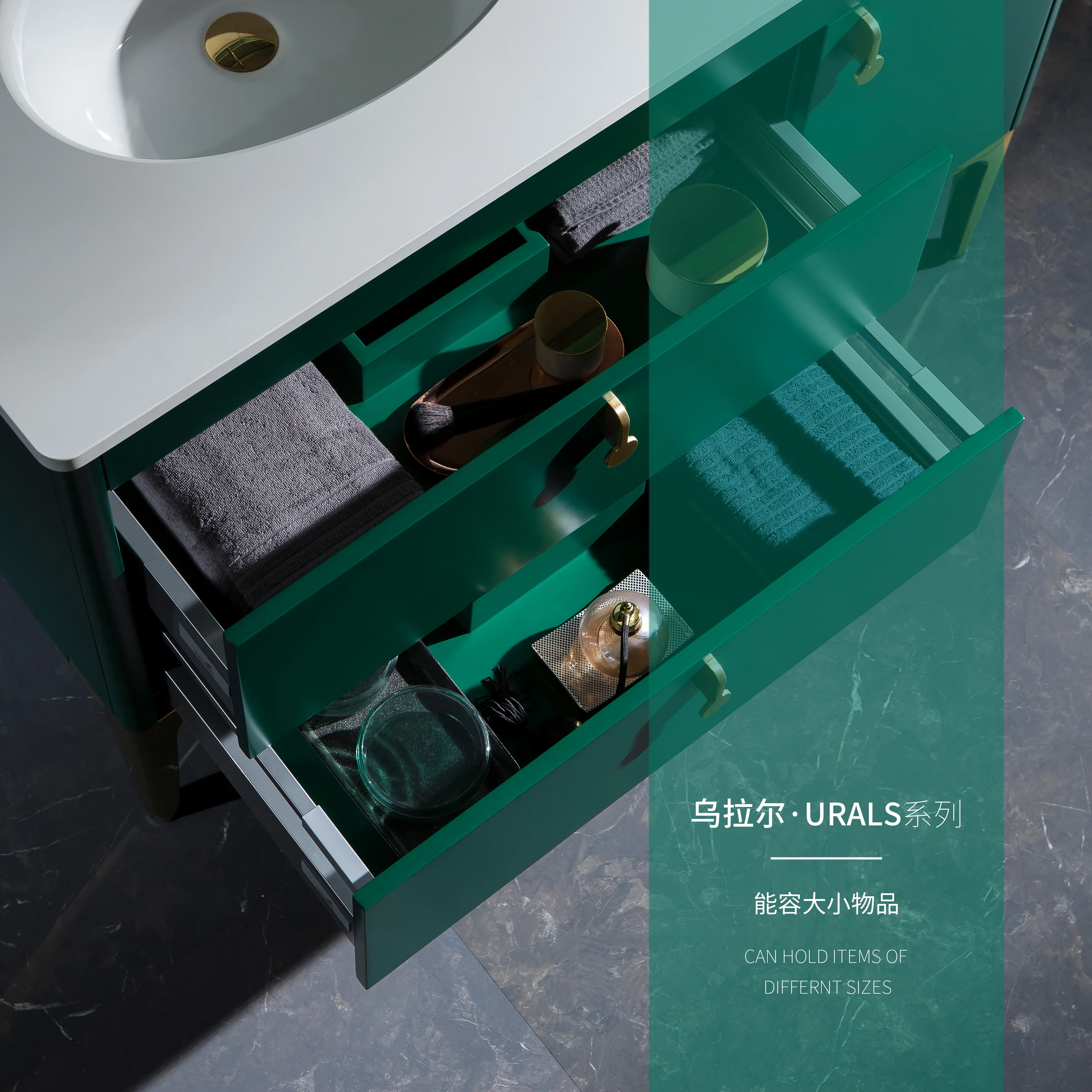 Frank green bathroom cabinet modern style