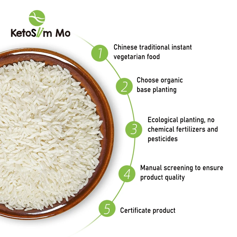 New Arrivals Keto Friendly Convenient Meal Replacement Instant Brewed Cooked Low Gi High Fibre Konjac Rice