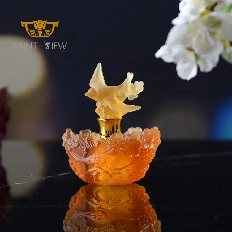 
SAINT-VIEW Royal Style Handmade Crystal Decorative Attar Sakura essential oil Perfume Refill bottle 
