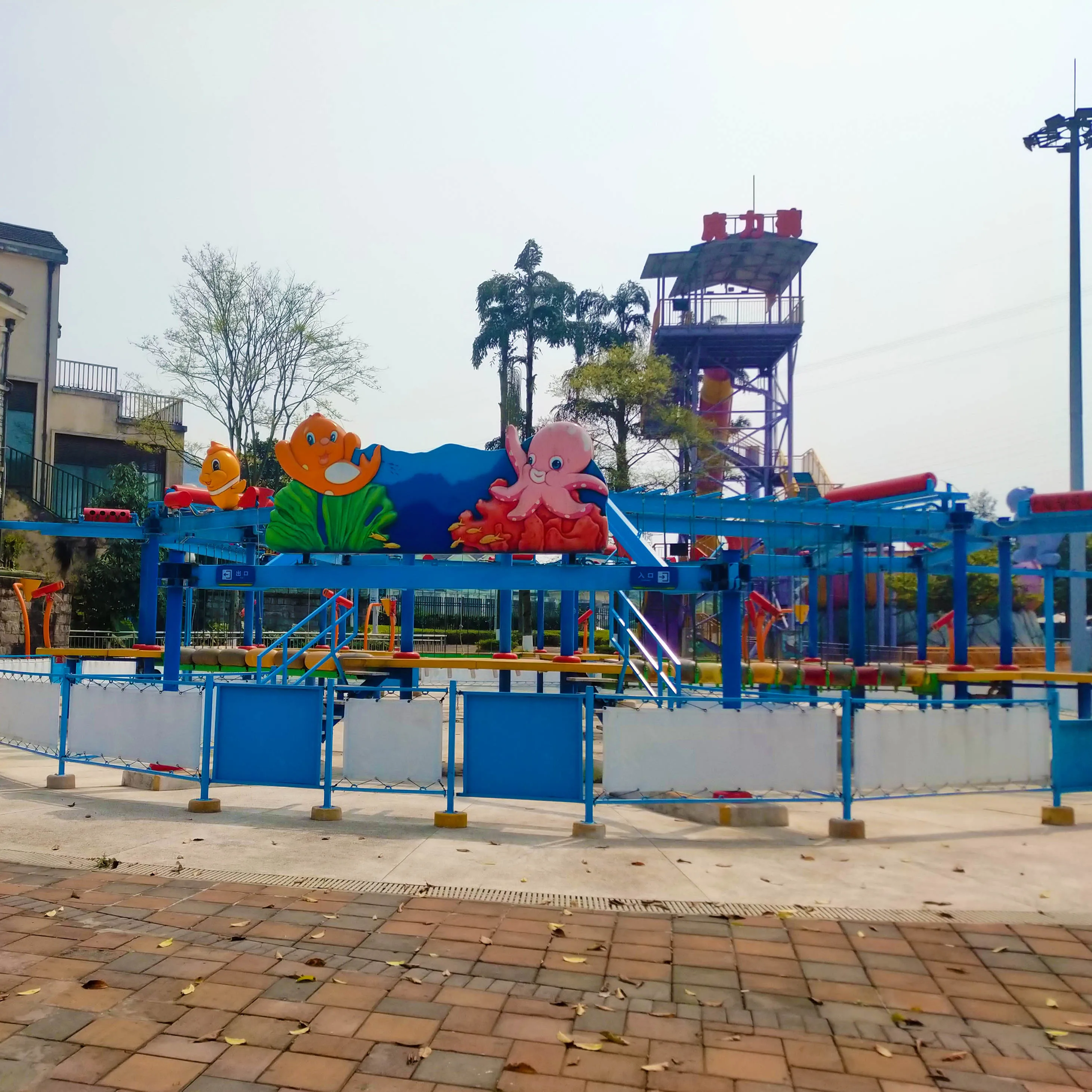 Commercial Water Park Equipment Fiberglass Water Pool Slide Water House For Kids Adult