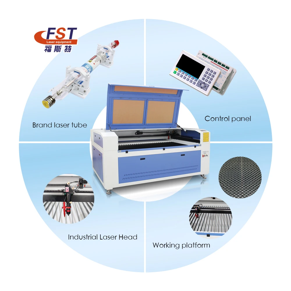 1610 80W 100W 130W 150W 180W CO2 Laser Cutting Machine for Acrylic Wood Leather MDF Plywood