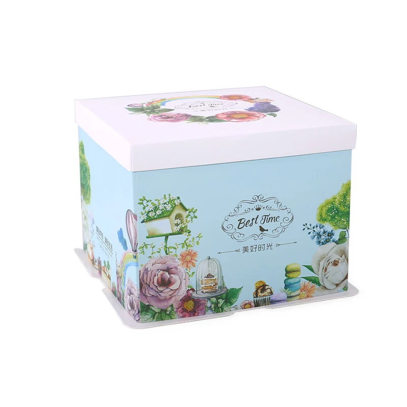 
Exquisite Birthday Gift Packing Box Foldable Cake Packing Box Three Layer Cake Packing Box Purchase 