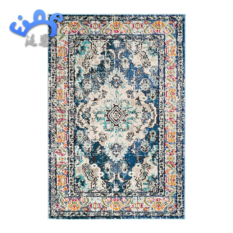 Modern Non-Slip TPR Backing Faux Fur Throw Rug Abstract Non Shedding Faux Wool Soft Fuzzy Rug  Durable Floor Mats for Home