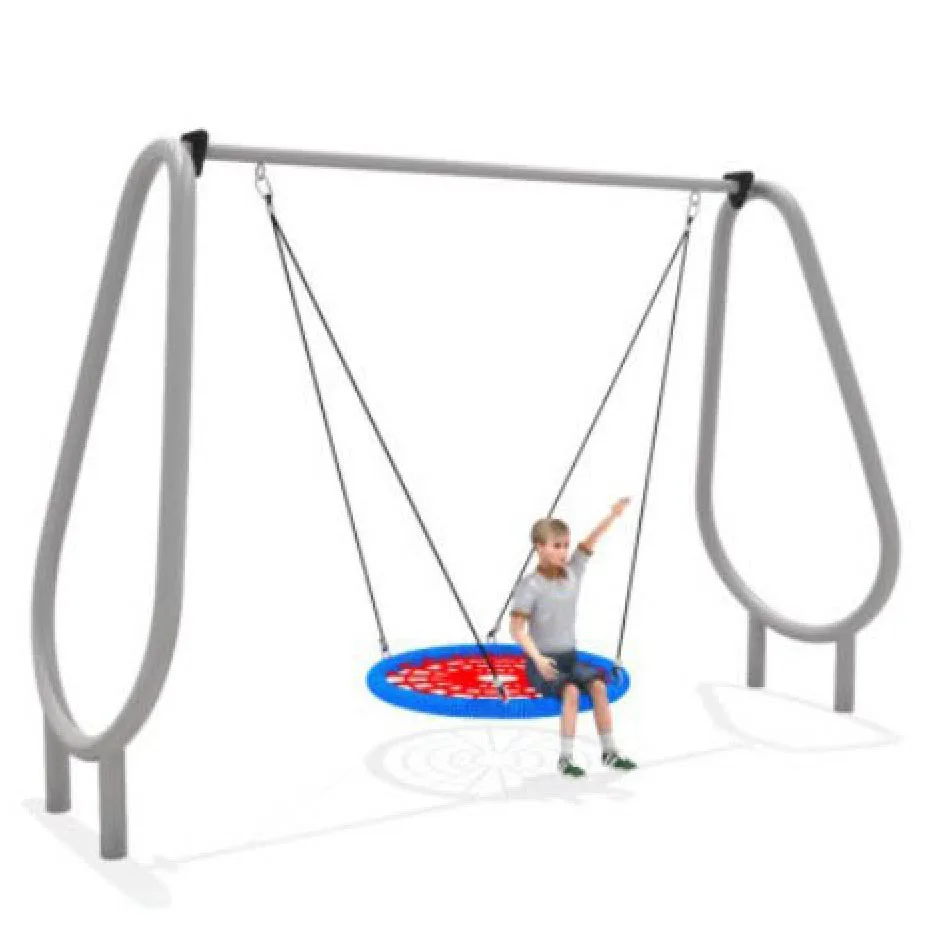 Outdoor Metal Swing Kids Playground Equipment Garden Swing Set For Children
