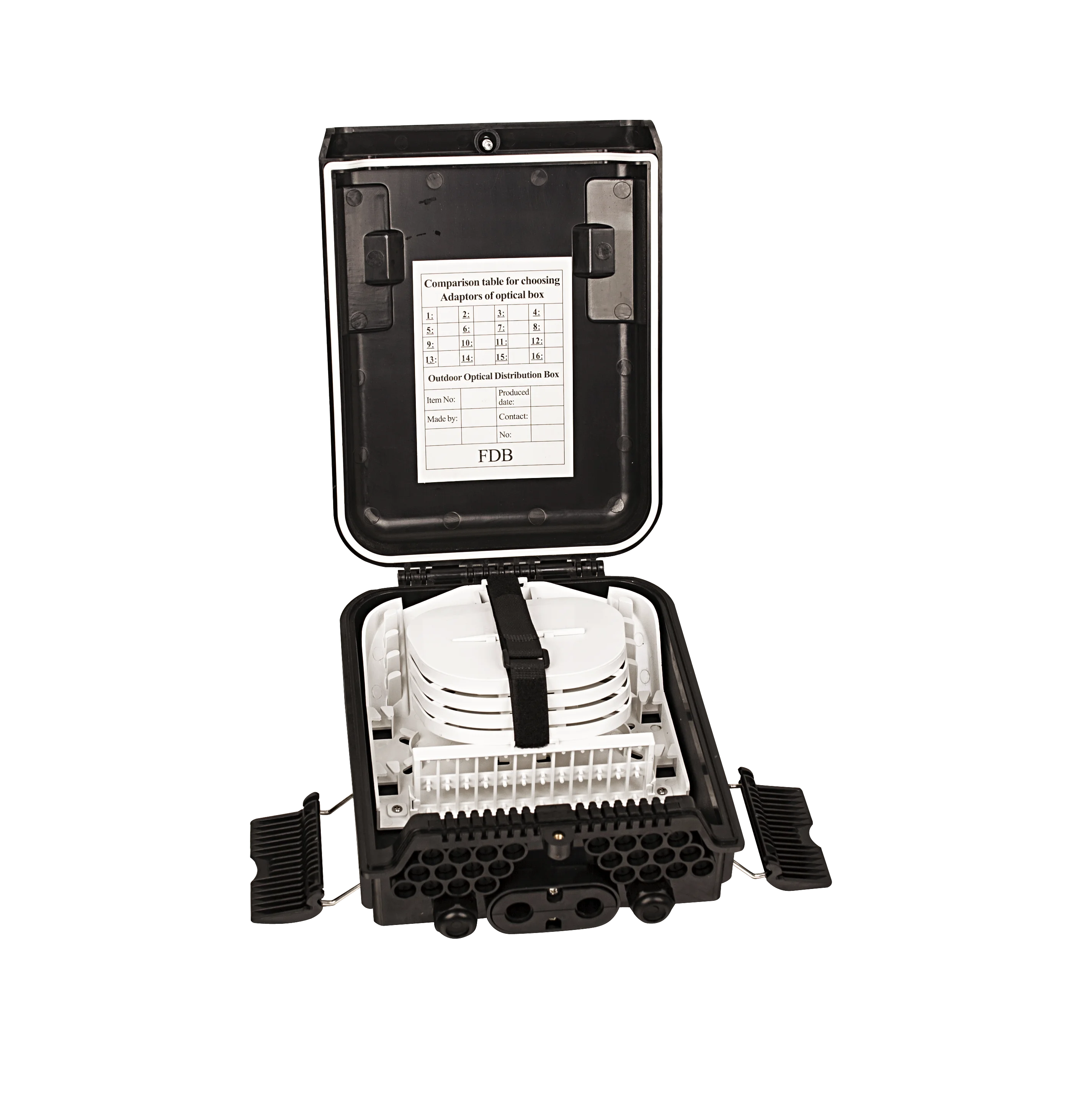 Outdoor IP68 FTTH 16 24 Core Wall Mounted Terminal Box Optical Fiber Splice Closure