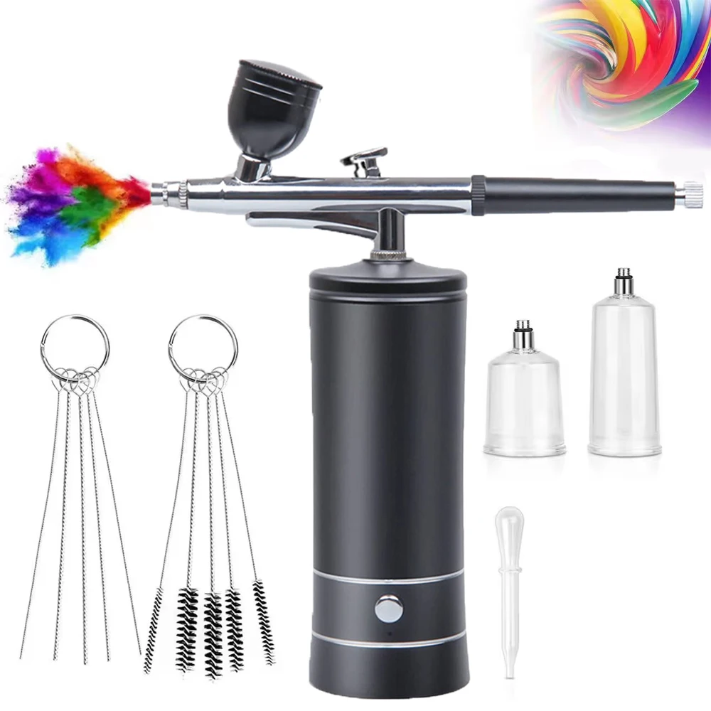 2024 Professional Cordless Power Airbrush Paint Spray Gun Sprayers Portable Airbrush Nails Kit Air Brush Machine