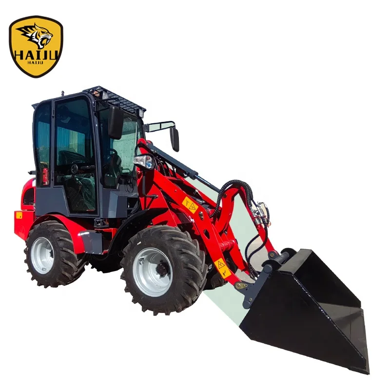 Articulated Small 4 Wheel Drive Mini Wheel Loader CS908 Capactity 800kg With 18.4KW 25HP Perkins 403J-11