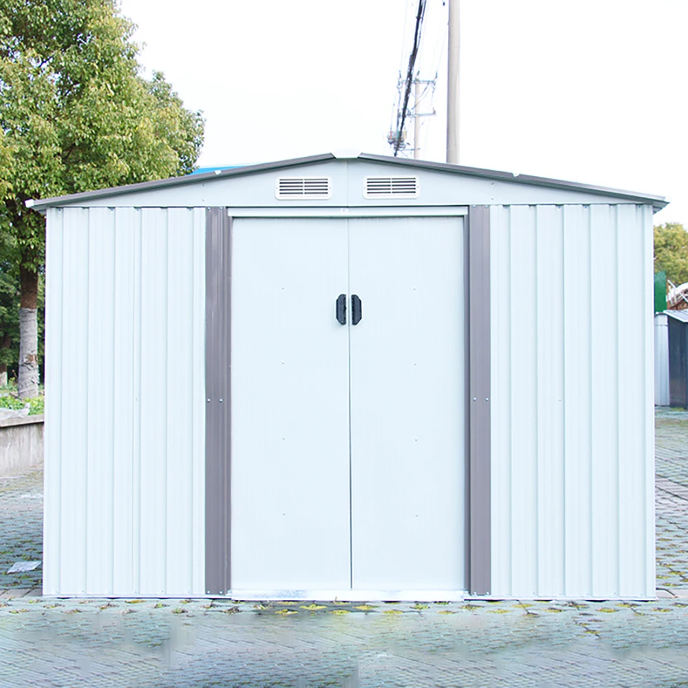 6ft 4ft 7ft 9ft 10ft metal Garden Shed, Metal Storage Shed with Lockable Door, cleaning Tool Cabinet for Backyard, Lawn, Garden