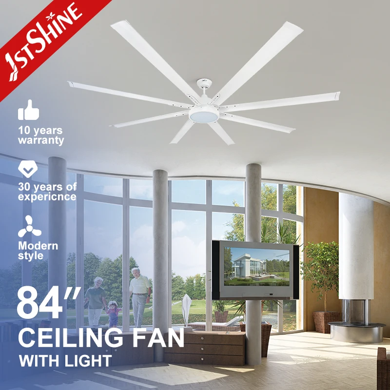 1stshine ceiling fan 84 inch metal blades smart decorative large ceiling fan with light