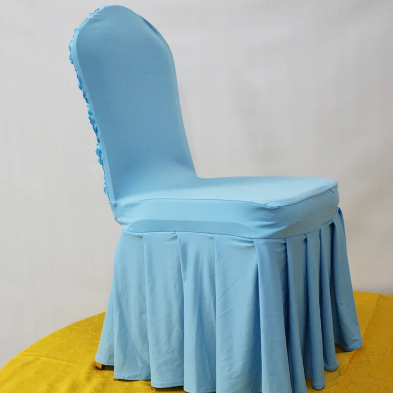 Wedding Banquet Ceremony All Inclusive Dustproof Chair Cover Hotel Party Elastic Rose Chair Cover Wholesale