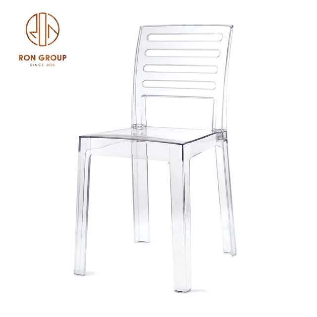 Wholesale Stackable Wedding Banquet Furniture Crystal Clear Plastic PC Chavari Tiffany Resin French Louis Acrylic Ghost Chair