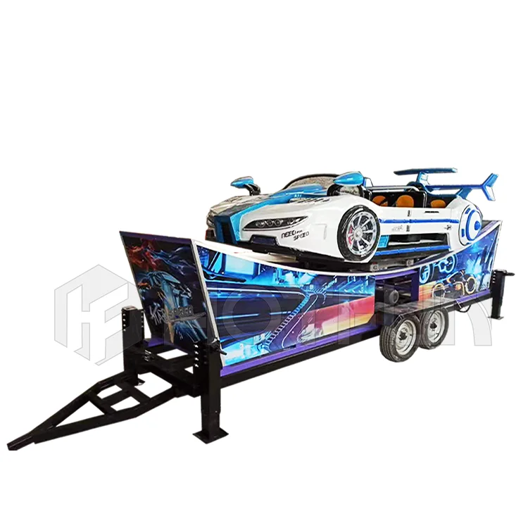 Fair rides portable amusement rides thrill rides trailer mounted attractions for children trailer flying car for sale