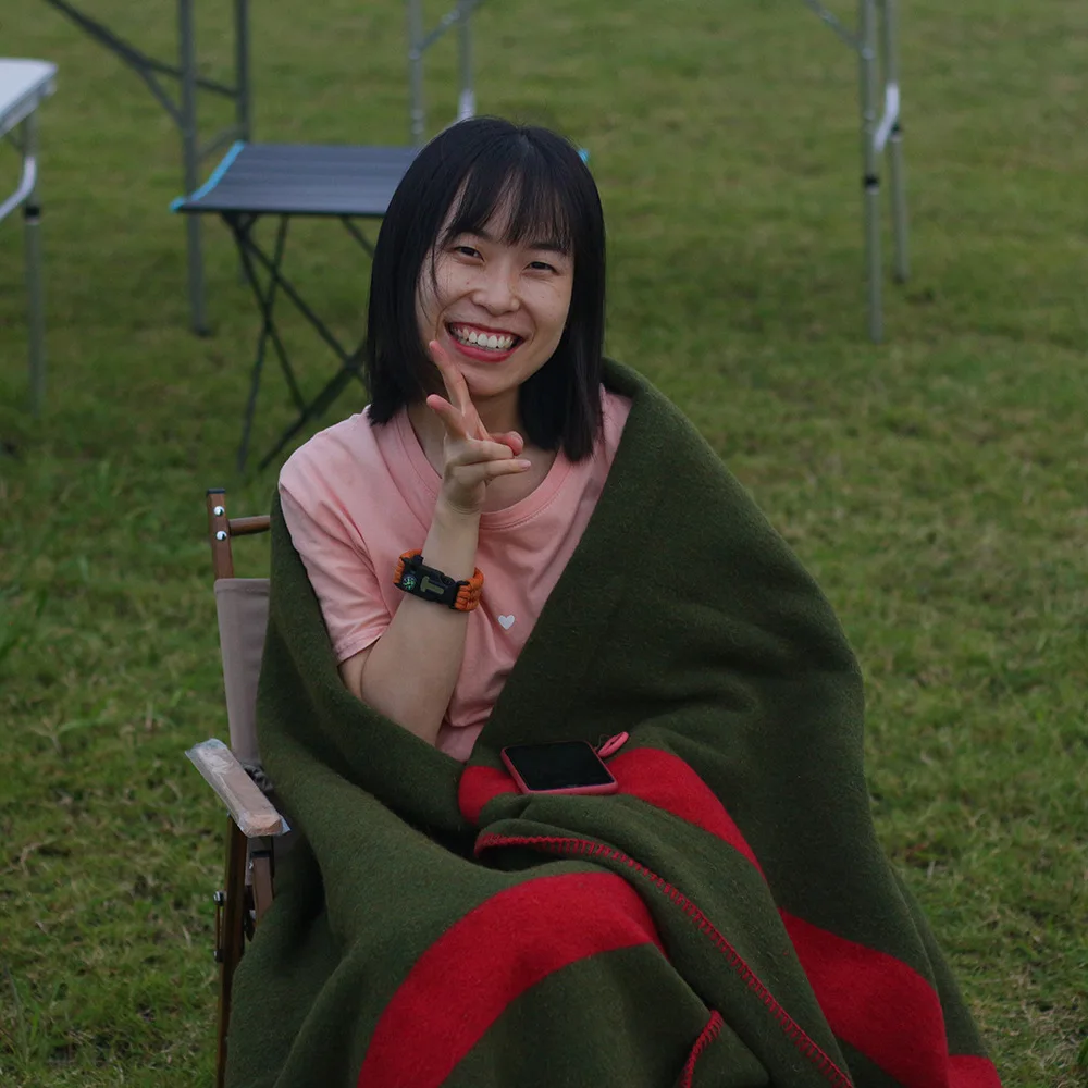 High quality outdoor warm fleece blanket for camping wool picnic cashmere blankets