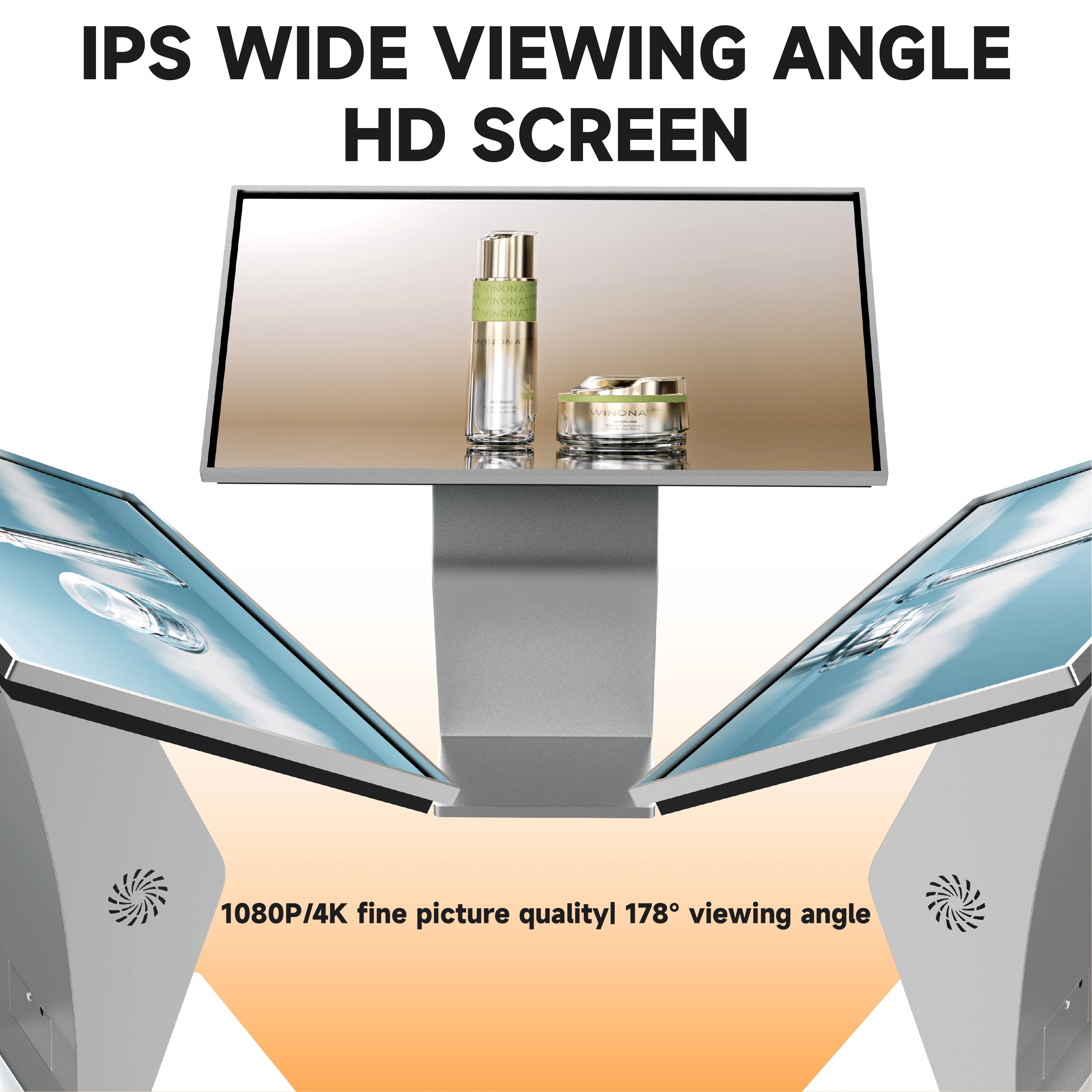 2024 New Interactive Floor Standing Totem Touch Screen 55 Inch Shopping Mall Indoor Interactive Kiosk 450nits Information Kiosk
