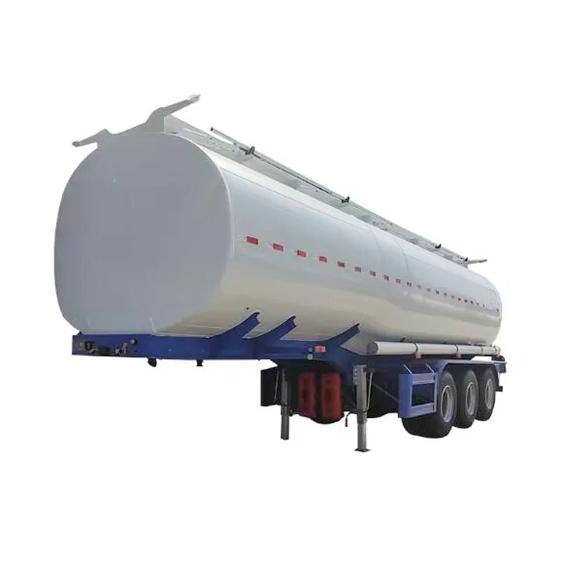 China 3 Axles 40000 Litres Aluminum Fuel Tanker Semi Trailer For Zimbabwe