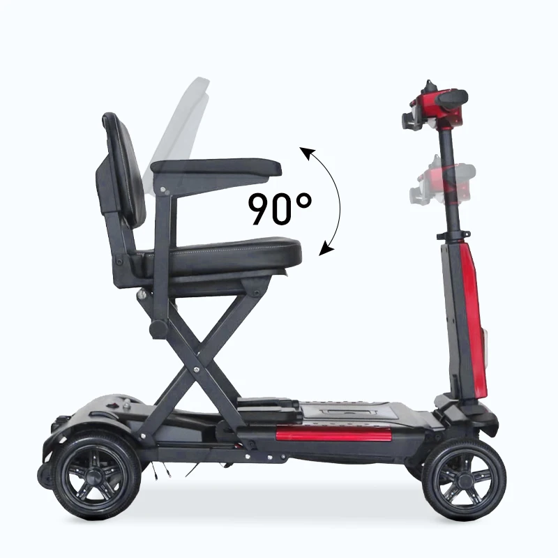 Elderly and disabled Light 4-wheel wheelchair scooters offer mobility and comfort. Empower your life.