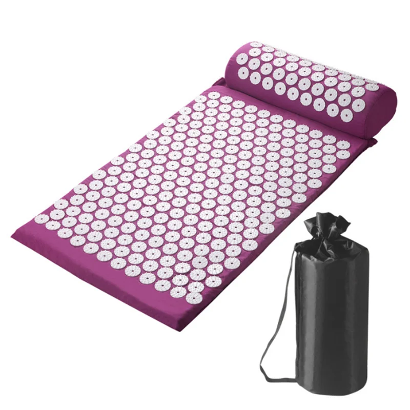 Wholesale Rubber Plastic Spikes yoga massage pillow set acupressure mat