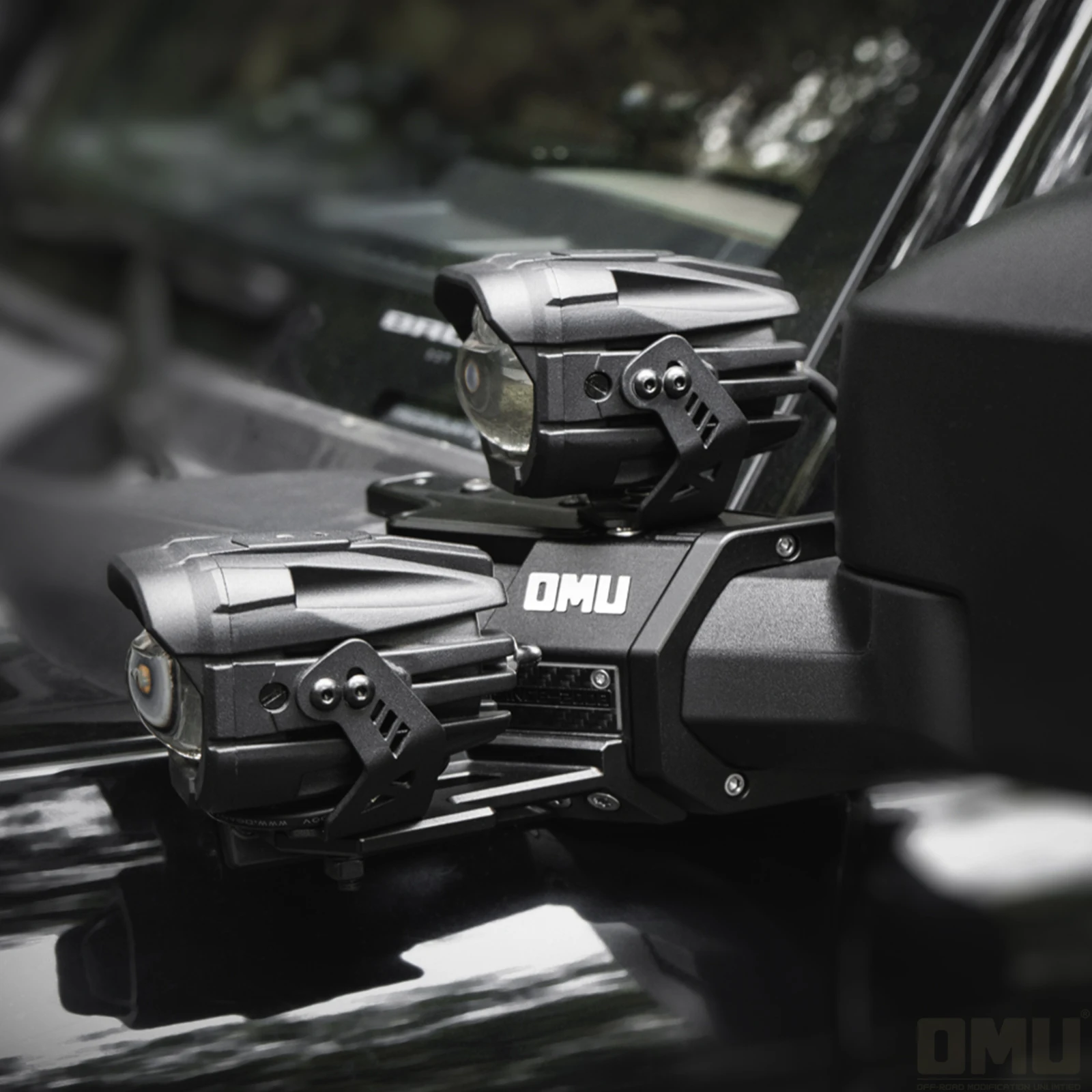 Carbon Fiber CNC Factory made Customized Car Light Mounting Brackets Offroad Bumper Pod Light Mount Rack for Ford Bronco