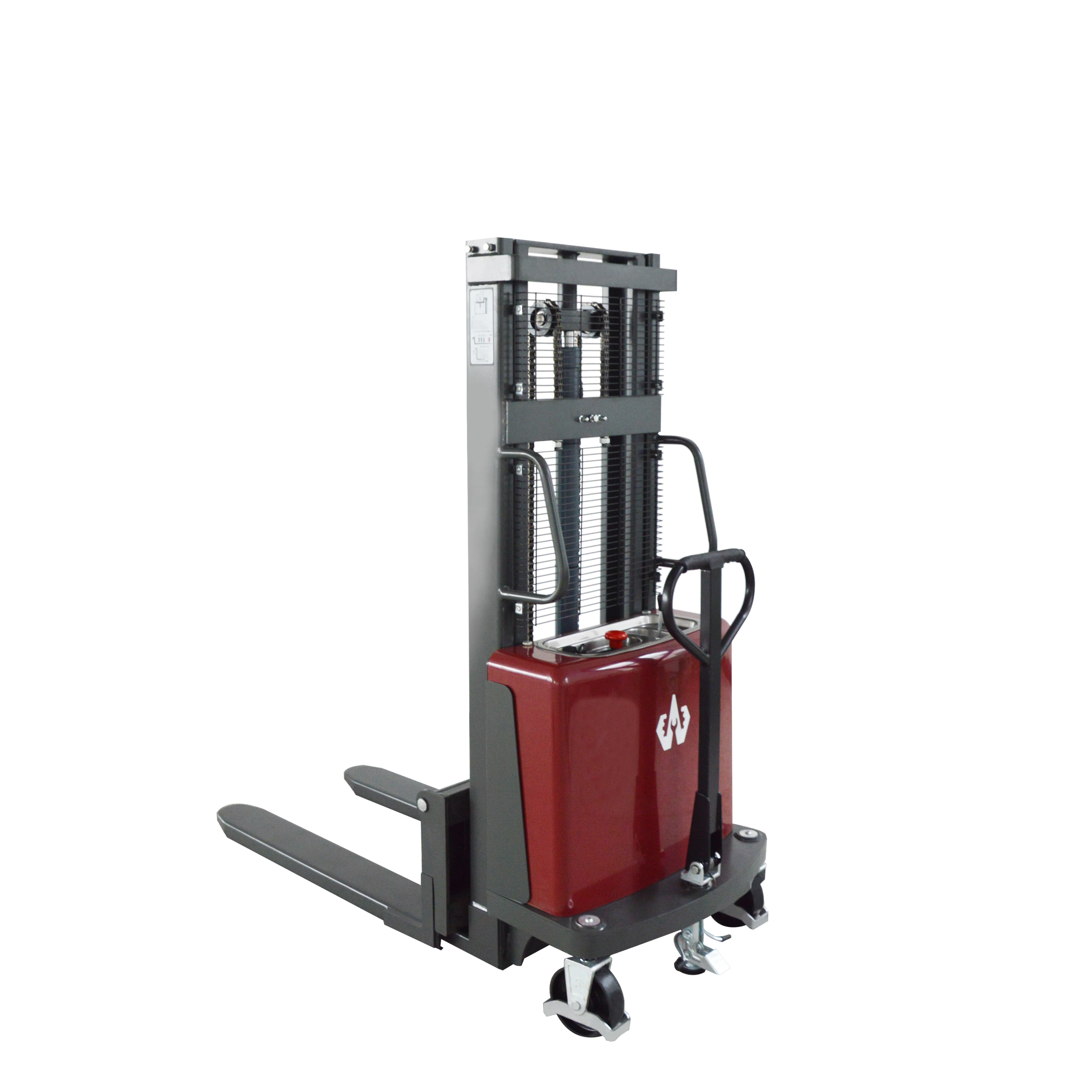 1.5T Semi Electric Pallet Tider Stacker For Food & Beverage Factory With 2500mm Lifting Height