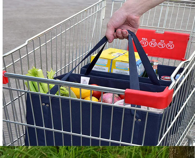 Большие водостойкие складные сверхпрочные сумки-тоуты многоразовые продуктовые сумки для покупок и пикника