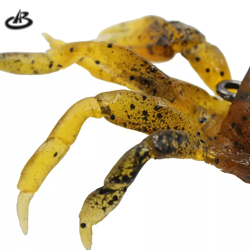 wholesale 8cm 34.5g soft artificial crab lure bait 3d simulation fishing baits lure crab with hook