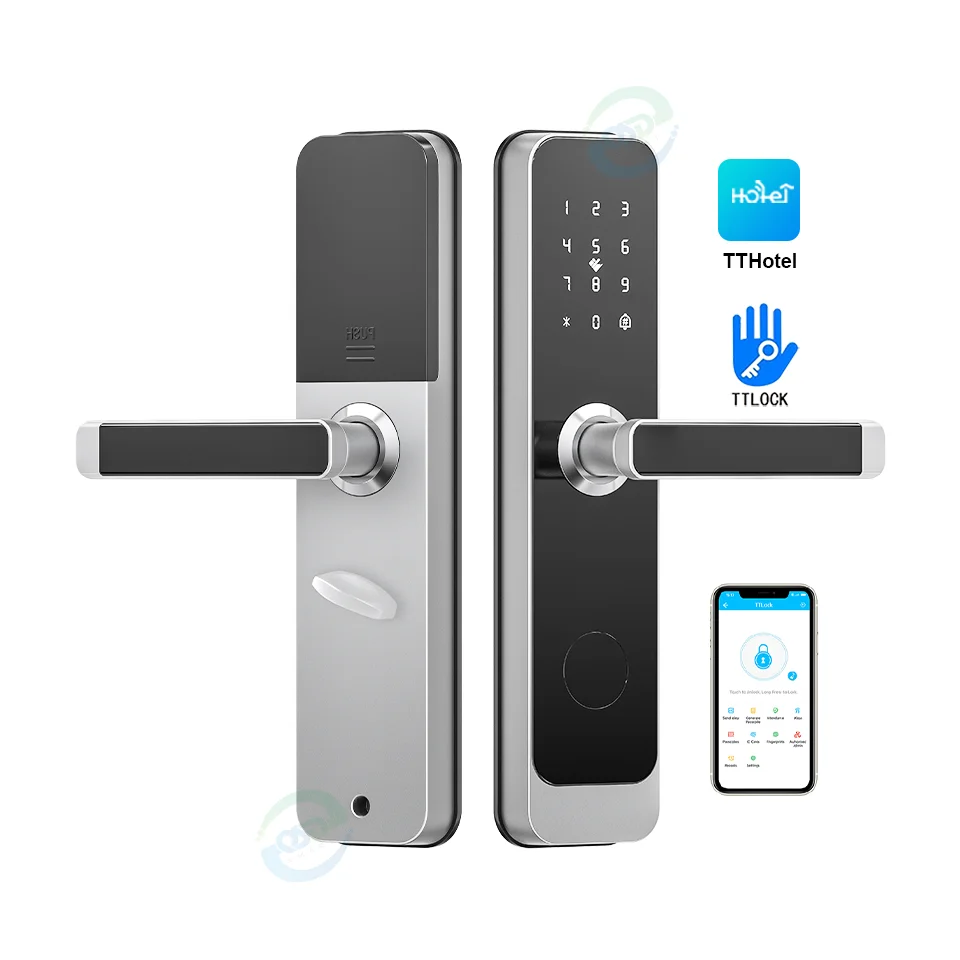 TTHotel Online Smart Hotel Lock System Keyless RFID Electronic Door Lock Management TTLock App Digital Key Card Hotel Smart Lock