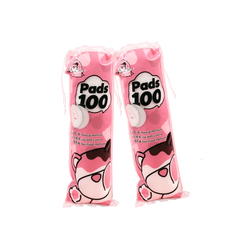 Wholesale Custom Free Sample Make Up Remover Facial Clean Round Cotton Pads