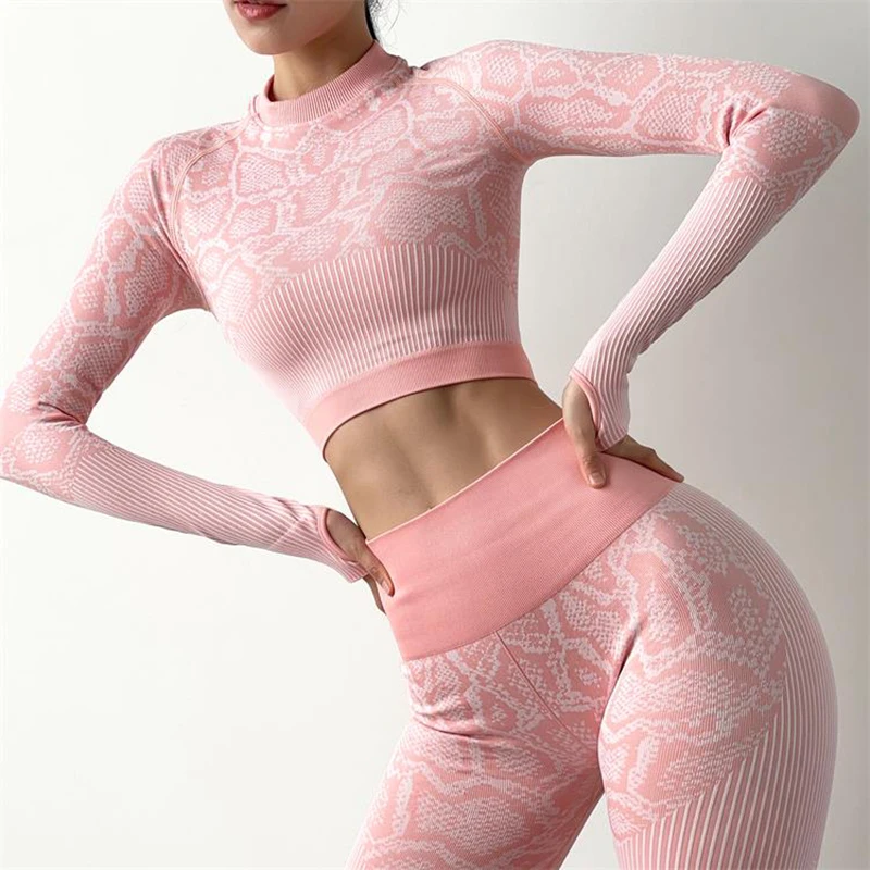 Pashasunshine 2021 fitness yoga wear new women active wear knit seamless fitness sports gym yoga set women suit