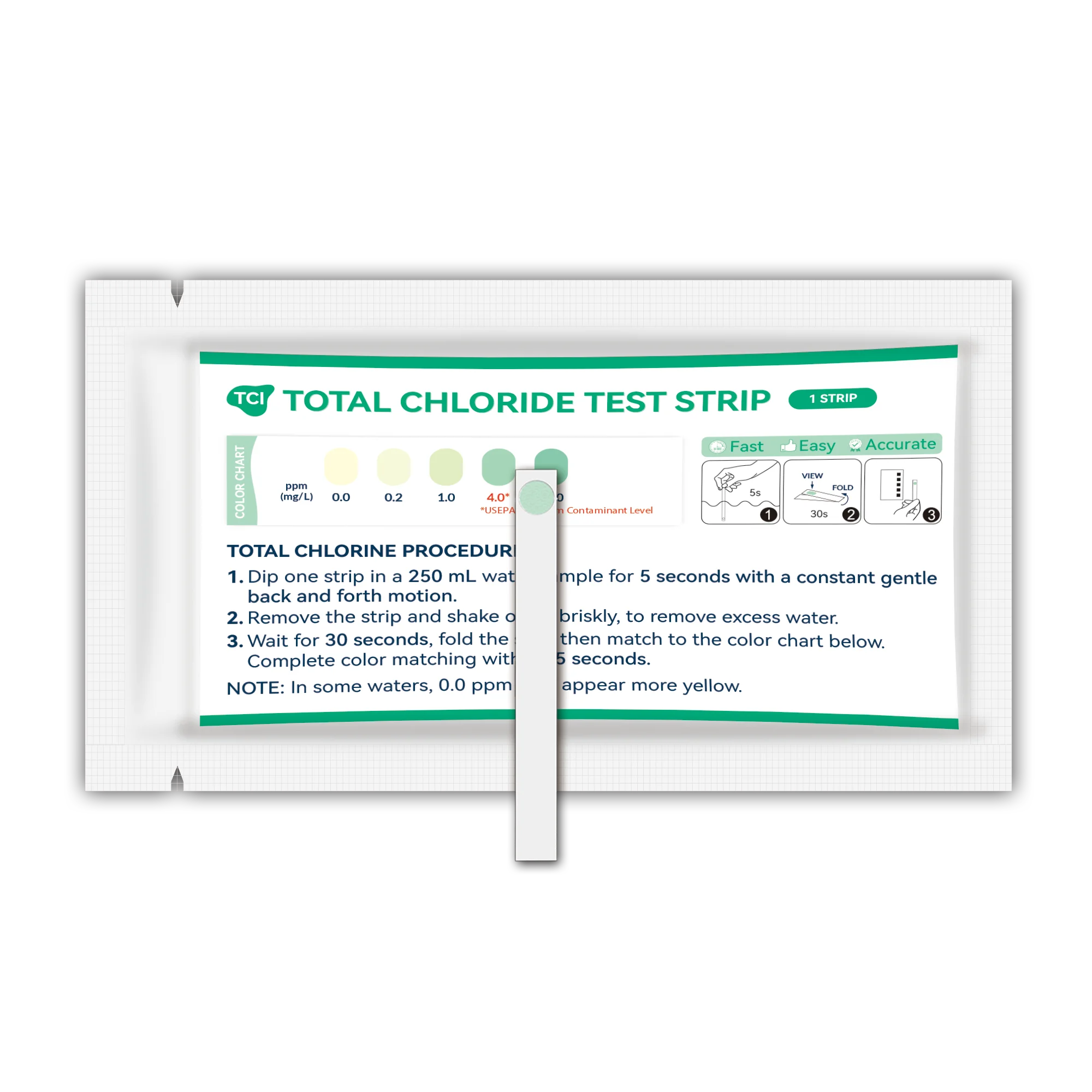 New  Water Quality Testing Paper Water quality Total Chlorine testing strips