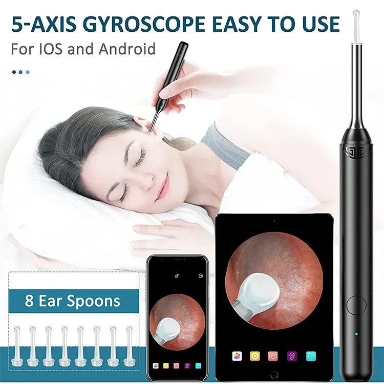 Silicone Ear Wax Removal Tool With Camera for Adult and Kits Smart Ear Cleaner