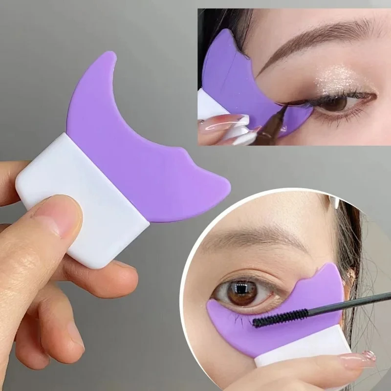 Eyeliner Template Eyelash Baffle Mascara Shield Applicator Guard Pads Eyebrow Eyeliner Shaping Tool Silicone Eye Makeup Stencils