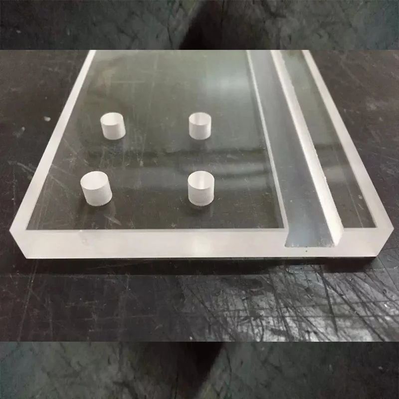 custom polishing grinding clear cnc Quartz glass machined part