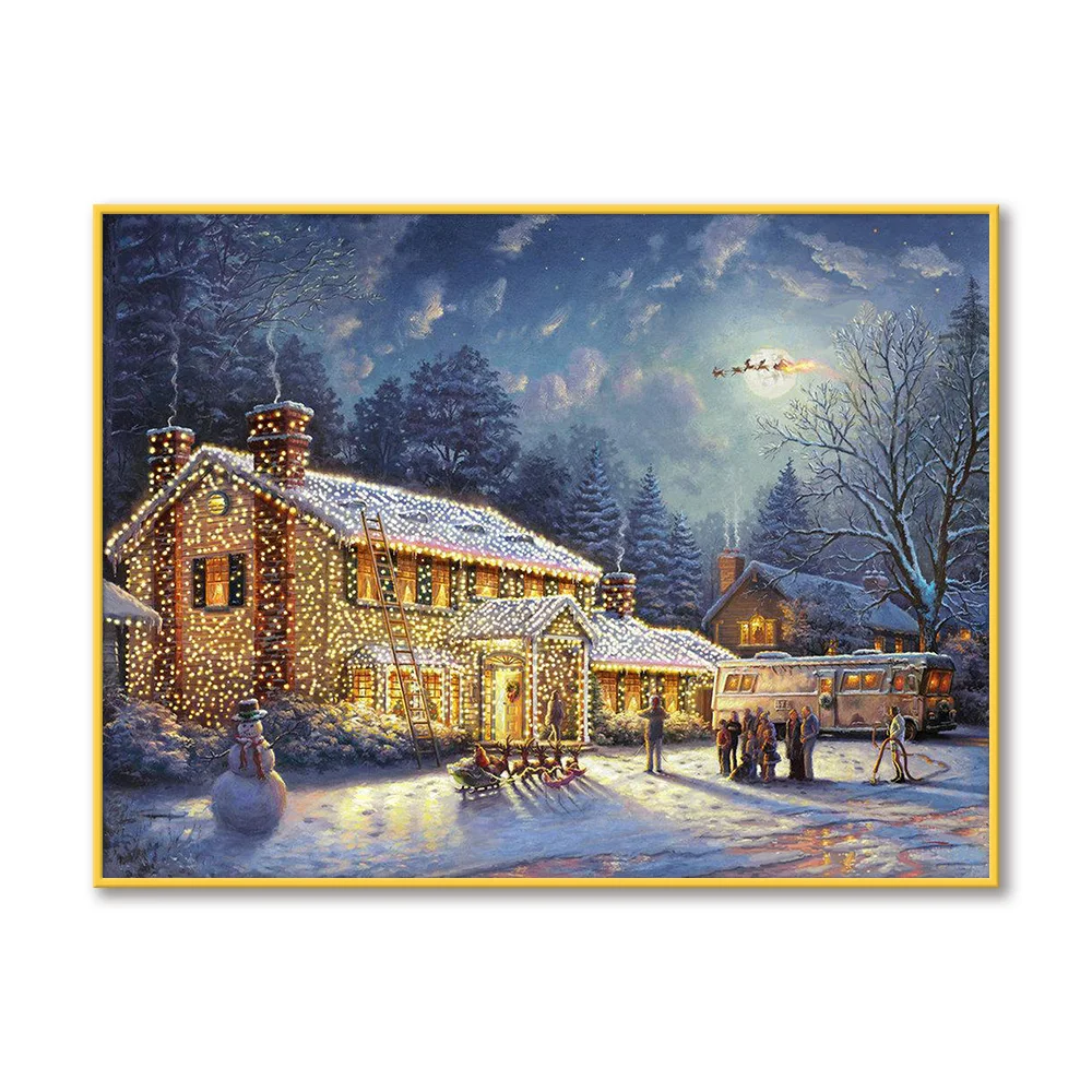 Cross Stitch Kits Embroidery DIY Needlework 11CT Stamped Kit and 14CT Counted Set for Home Decoration Patterns Cartoon NCMC123