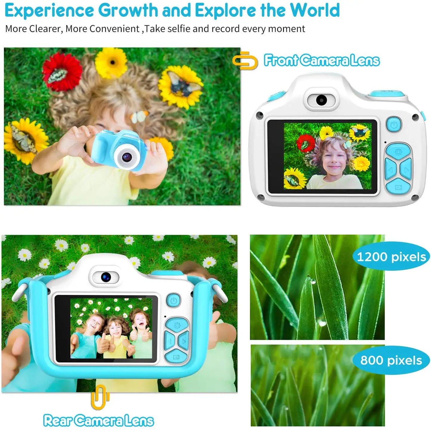 Factory Wholesale Children HD 1080 Toy Cartoon Mini Video Camera Kids Digital Video Camcorder