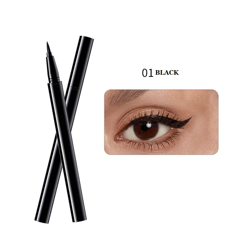 Long Lasting Waterproof Mineral Makeup Eye Liner Pen Liquid Black Eyeliner Custom logo Private Label