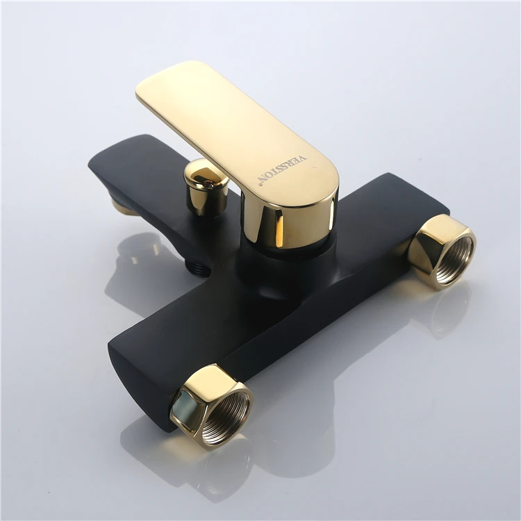 Chrome Finish Single Handle Bathroom Shower Faucet Mixer Set