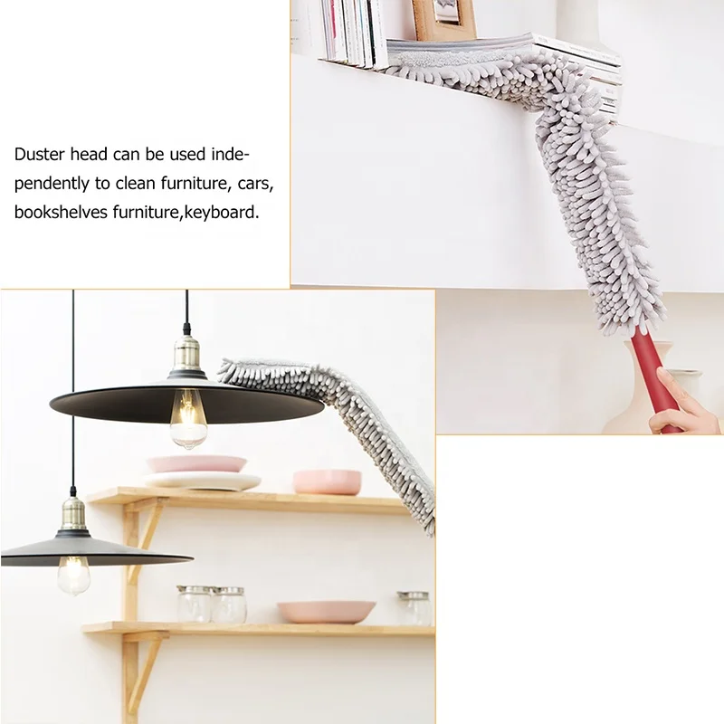 Jesun extendable telescopic handle microfiber duster magic home super cleaning ablity products