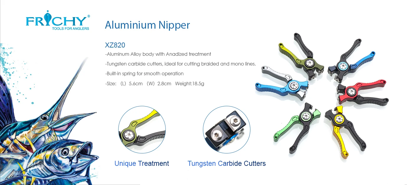 XZ820  Aluminum fishing Nipper Line cutter braid scissors fishing