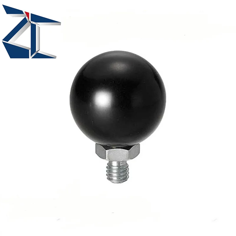 Black Male thread plastic Grip Handle Revolving Ball Knobs
