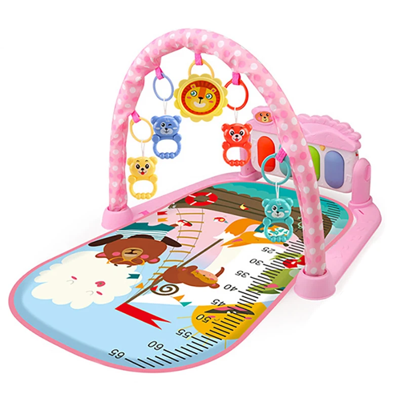 Crawling Soft Baby Activity Gym Music Piano Mat Foldable Carpet Pedal Kick Piano Keyboard Fitness Frame Play Mat Toys