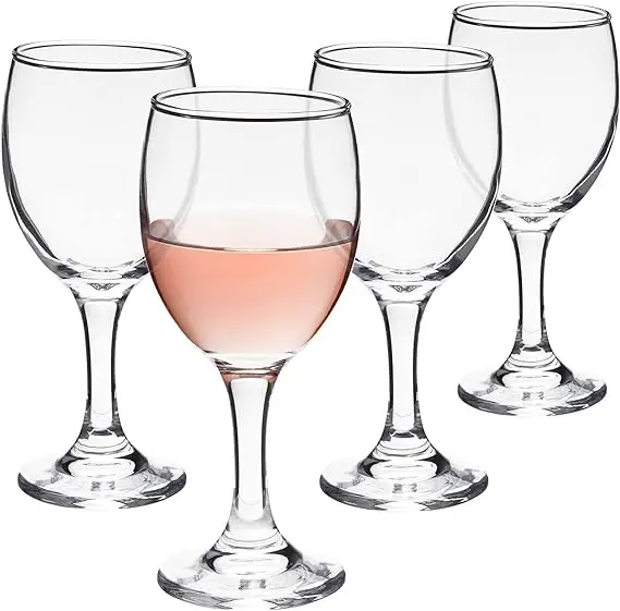 2024  Stemmed Wine Glasses, Set of 4 for Housewarming Gift, Anniversary, Wedding (4.5 oz)