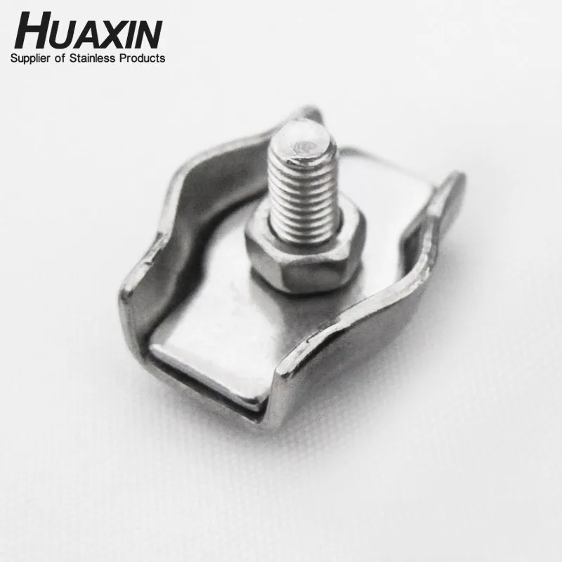A2 AISI304 Stainless Steel Simplex Wire Rope Clip Single Bolt Cable Clamps 3mm