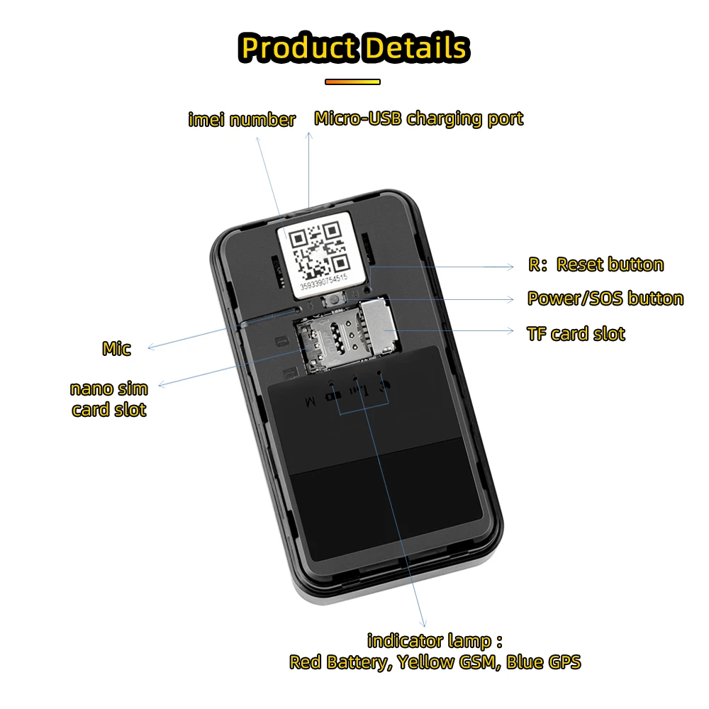 6000mAh Magnetic SIM Card Tracking Device Real Time Locator Car GPS Tracker For Universal Car Vehicle Motorcycle