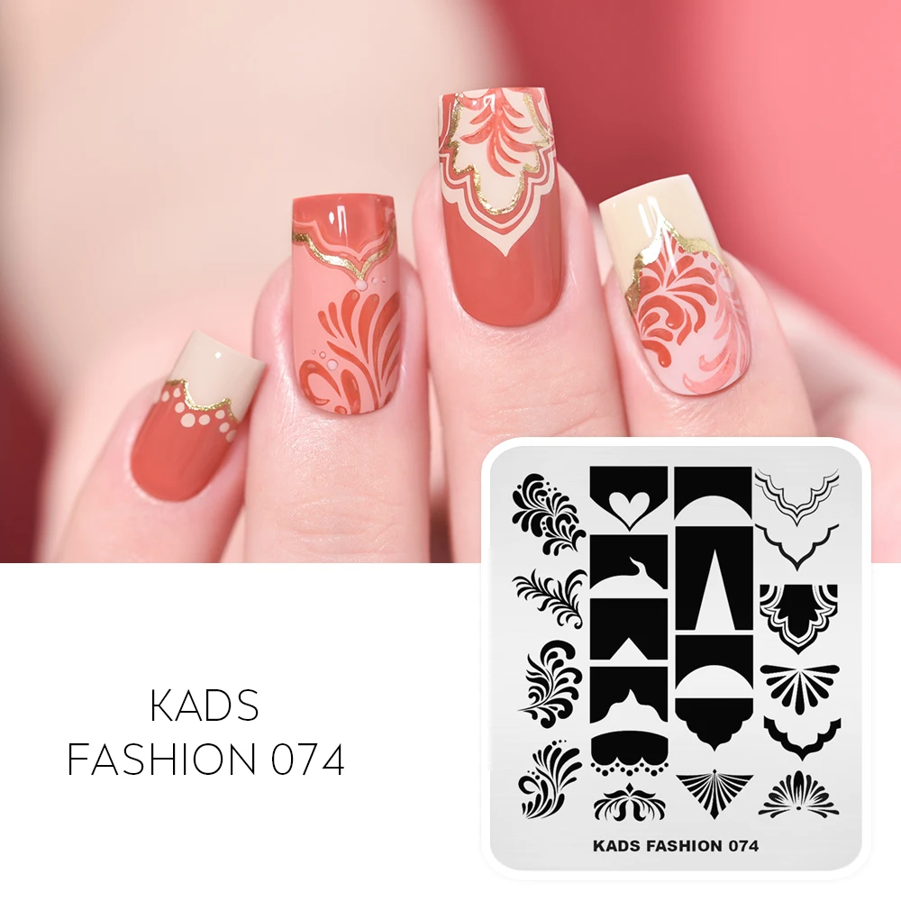KADS Fashion 074 Stamping Nail Art Plates Flowers Design Image Nail Stamping Plate