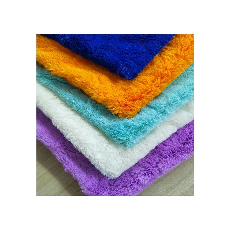 popular wholesale factory price solid 15mm 20mm 30mm PV soft faux toys fur plush fabric for toys garments home textile