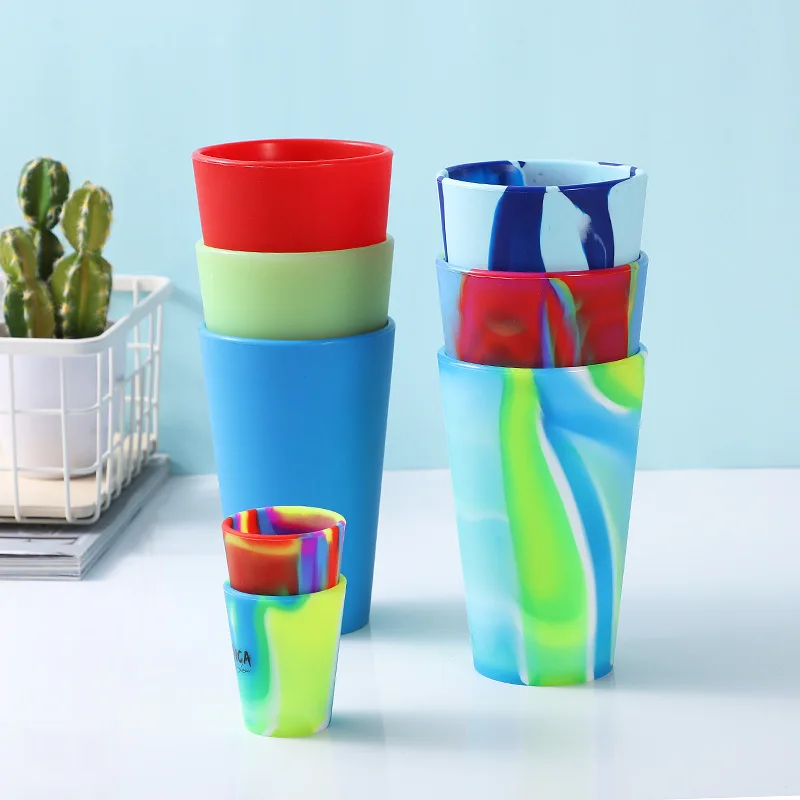 Unbreakable Silicone Pint Glasses Reusable Drinking Cup Food Grade Silicone Tumblers Silicon Cups